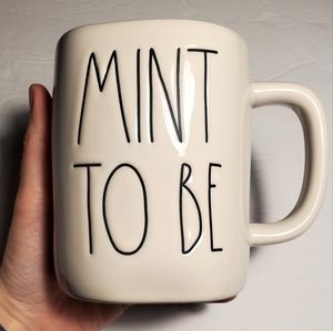 Rae Dunn Pink Mint To Be You  19.5oz Ceramic Coffee Mugs